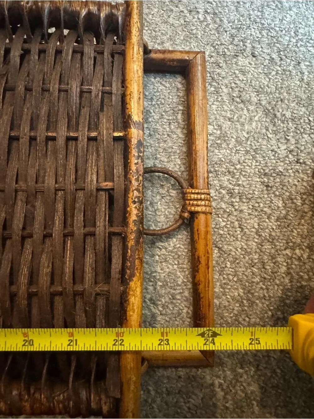 Three-Tier Woven Wall Shelf - Brown